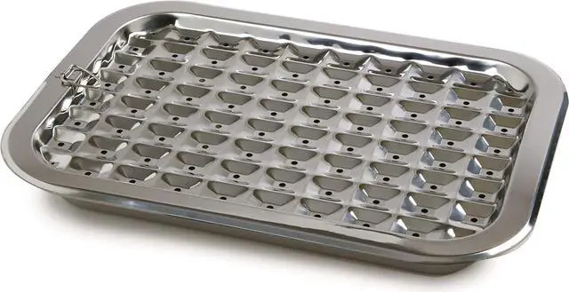 Alt view image 2 of 6 - Norpro 274 Stainless Steel Broil/Roast Pan Set, 17 inch, Silver