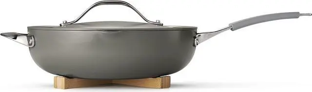 Alt view image 2 of 7 - Tramontina All in One Plus Pan, 5 Qt Ceramic Non Stick (Charcoal Gray), 80110/088DS