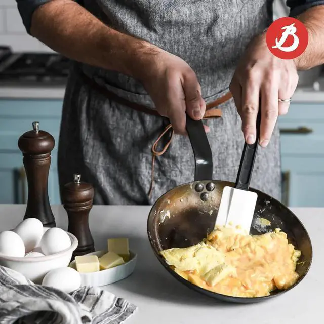 Alt view image 6 of 7 - de Buyer MINERAL B Carbon Steel Omelette Pan - 9.5 - Naturally Nonstick - Made in France