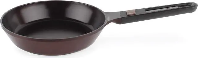 Alt view image 3 of 3 - Neoflam MyPan 9.5'' Ceramic Nonstick Frying Pan with Detachable Handle, Frying Pan for Fish, Skillet, Saute, Grill, Stir-Fry, Cake, PFOA-Free, Oven Safe, Dishwasher Safe, Red Ruby