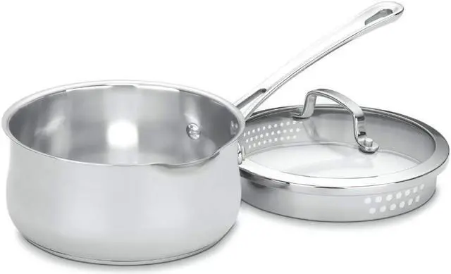 Main image of Cuisinart 419-18P 2-Quart Pour Saucepan with Cover Contour Cookware, Stainless Steel