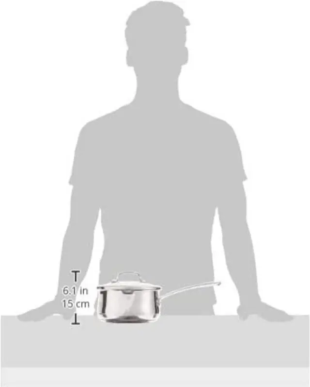 Alt view image 3 of 5 - Cuisinart 419-18P 2-Quart Pour Saucepan with Cover Contour Cookware, Stainless Steel