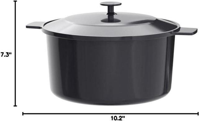 Alt view image 7 of 7 - Granitestone Dutch Oven, 6.5 Quart Ultra Nonstick Enameled Lightweight Aluminum Dutch Oven Pot with Lid, Round 6.5 Qt. Stock Pot, Dishwasher & Oven Safe, Induction Capable, 100% PFOA Free, Cobalt Blue