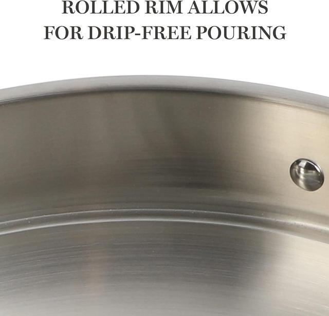 Alt view image 5 of 6 - Martha Stewart Castelle 10 Piece 18/8 Stainless Steel Induction Safe Pots and Pans Non-Toxic Triply Bottom Kitchen Cookware Set