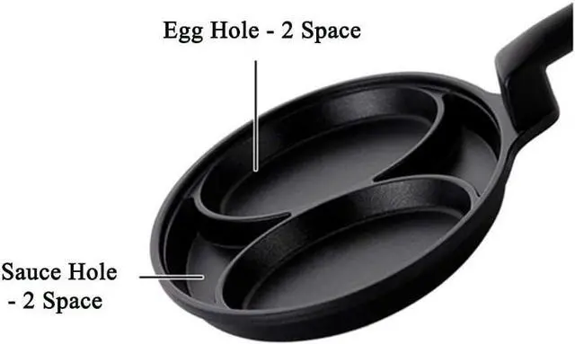 Alt view image 2 of 3 - 2 Space Non-Stick Coated Egg Pan