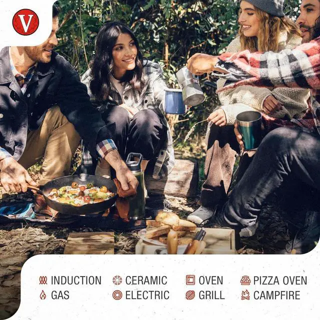 Alt view image 3 of 6 - Victoria 12-Inch Cast Iron Skillet, Pre-Seasoned Cast-Iron Frying Pan with Long Handle, Made in Colombia