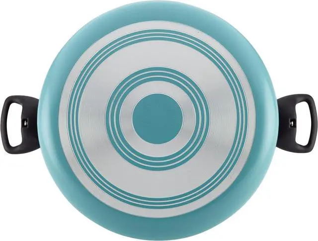 Alt view image 7 of 7 - Farberware Cookware Nonstick Stockpot with Lid, 10.5 Quart, Aqua
