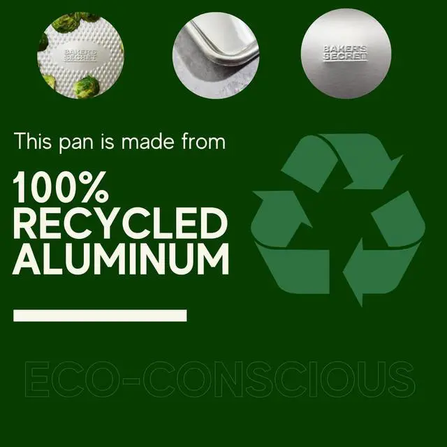 Alt view image 4 of 7 - Baker's Secret Non Toxic Large Roasting Pan with 18" Rack, Roaster 100% Recycled Aluminum, Turkey Roasting Pan, Vegetables, Poultry, Easy-Release - The Natural Aluminum Collection