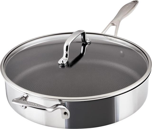 Main image of Circulon C1 Series Clad Stainless Steel with ScratchDefense Technology Cookware Nonstick Induction Saute Pan with Lid and Helper Handle, Metal Utensil Safe, 5 Quart - Polished Stainless Steel
