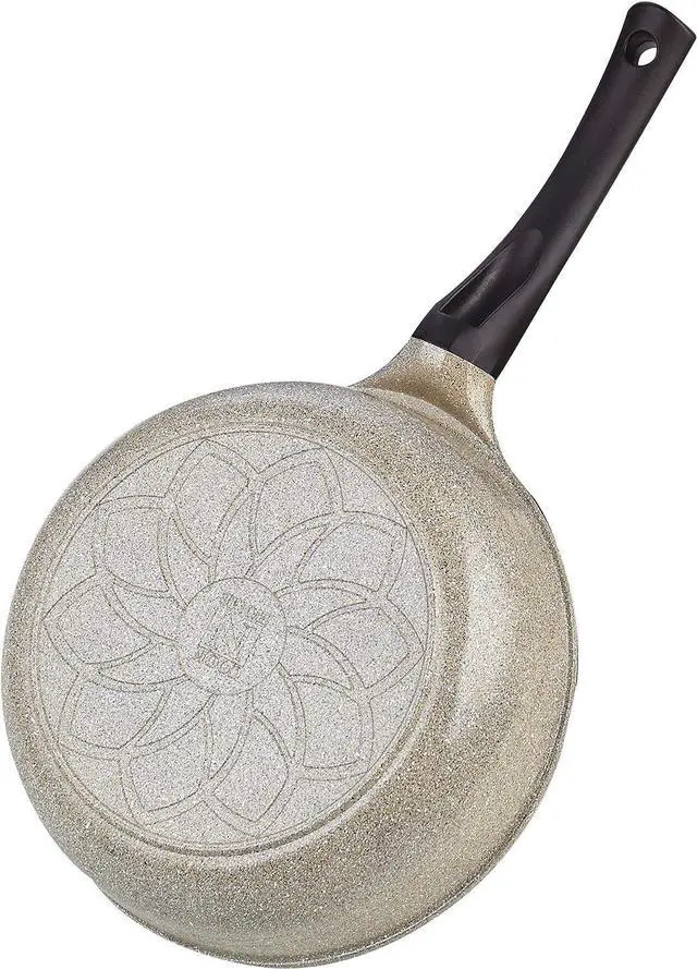 Alt view image 3 of 5 - Cook N Home Nonstick Saute Skillet Pans 8 inch + 9.5 inch 2pc Set, Ceramic Marble Coating Deep Frying Pan Wok Stir-Fry Sauté Pan, Earth