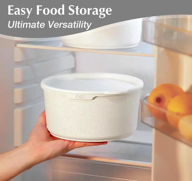 Alt view image 5 of 7 - KOCH SYSTEME CS 17 PCS Pots and Pans Set, Nonstick Cookware Set Detachable Handle, Induction Kitchen Cookware Sets Non Stick with Removable Handle, RV cookware set, White