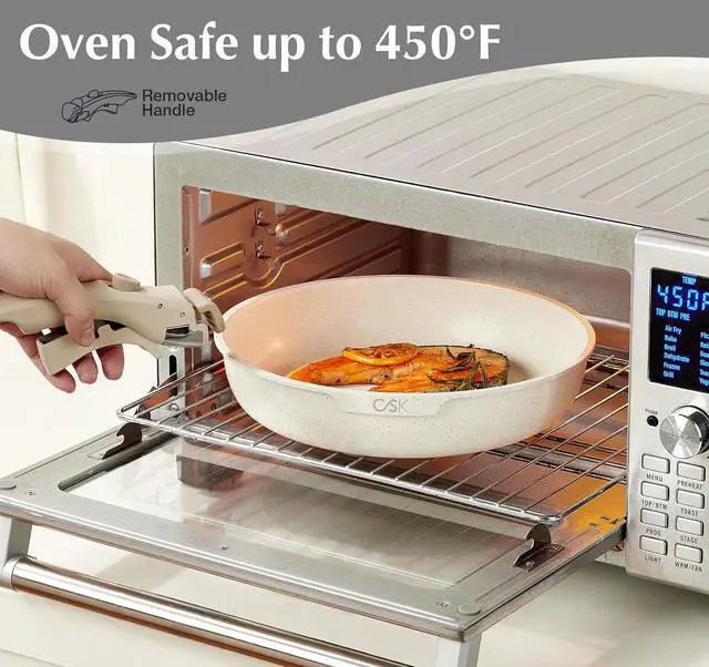 Alt view image 4 of 7 - KOCH SYSTEME CS 17 PCS Pots and Pans Set, Nonstick Cookware Set Detachable Handle, Induction Kitchen Cookware Sets Non Stick with Removable Handle, RV cookware set, White