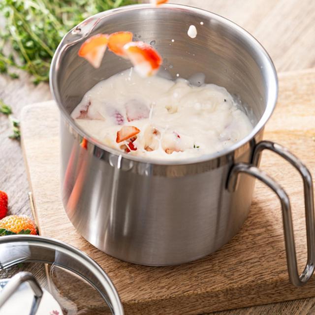 Alt view image 6 of 6 - Stainless Steel Saucepan With Glass Lid, Sauce Pan, 2.5 Quart Cooking Pot, Perfect For Boiling Milk, Sauce, Gravies, Pasta, Noodles