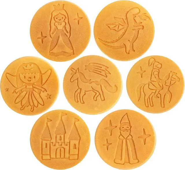 Alt view image 4 of 7 - CucinaPro Fantasy Friends Mini Pancake Pan - Nonstick Griddle for Breakfast Magic, Featuring a Princess Castle & More, 7 Unique Flapjacks