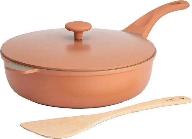 Main image of Goodful All-in-One Pan, Multilayer Nonstick, High-Performance Cast Construction, Multipurpose Design Replaces Multiple Pots and Pans, Dishwasher Safe Cookware, 11-Inch, 4.4-Quart Capacity, Terracotta