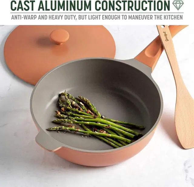 Alt view image 6 of 7 - Goodful All-in-One Pan, Multilayer Nonstick, High-Performance Cast Construction, Multipurpose Design Replaces Multiple Pots and Pans, Dishwasher Safe Cookware, 11-Inch, 4.4-Quart Capacity, Terracotta