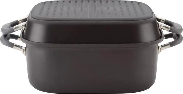 Main image of Anolon Advanced Hard Anodized Nonstick Grill Pan / Griddle and Roaster - 11 Inch, Gray