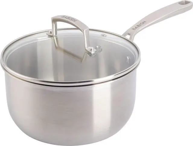 Main image of Babish Stainless Steel 3.5qt Triply Professional Grade Sauce Pan