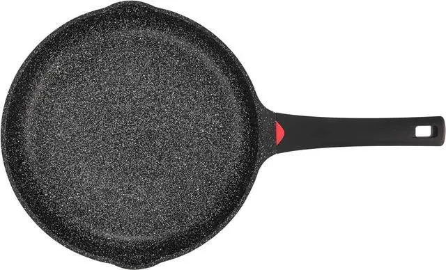 Alt view image 7 of 7 - 9.5 Inch Non Stick Frying Pans Granite Coated with Pour Spout - 1.9 Quart Skillet with Comfortable Stay Cool Grip Handle - Induction Compatible Non Toxic PFOA Free Ceramic Pan (Black)