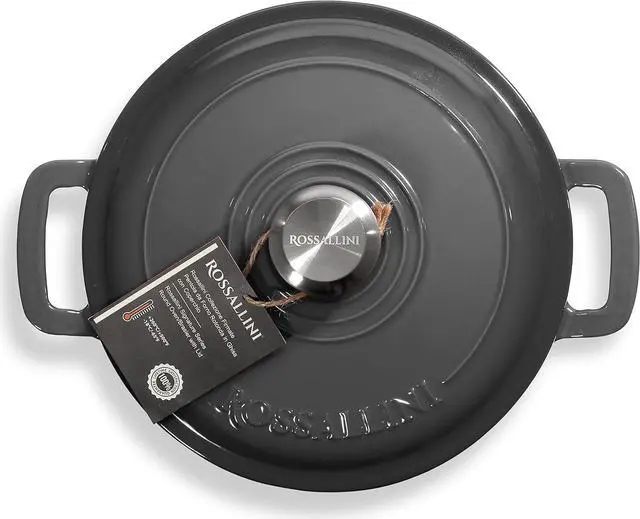 Alt view image 3 of 5 - Signature Enameled Cast Iron Braiser, Non-Stick Serving Pot with Tight Fitting Lid for Perfect Roasting, Baking, Sauteing, Searing, and Pan Frying | 1.5Q (1.4L) - Oyster Grey
