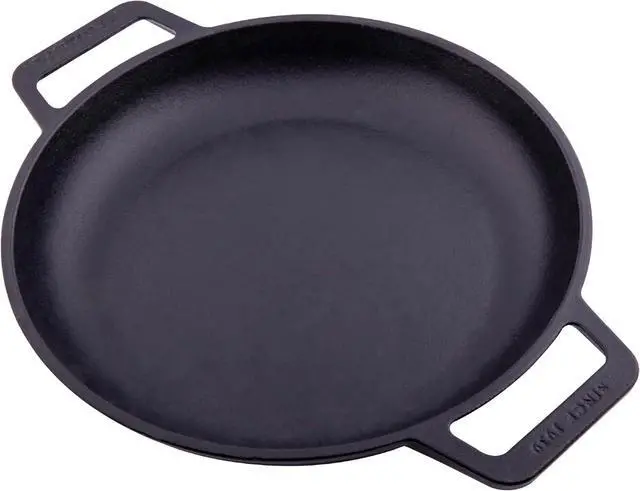 Main image of Victoria Cast Iron Round Skillet with Double Loop Handles, Made in Colombia, 10 Inches