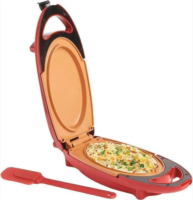 Alt view image 3 of 6 - Candora Red Copper 5 Minute Chef Electric Frying Pan Smokeless Nonstick Pan Steak