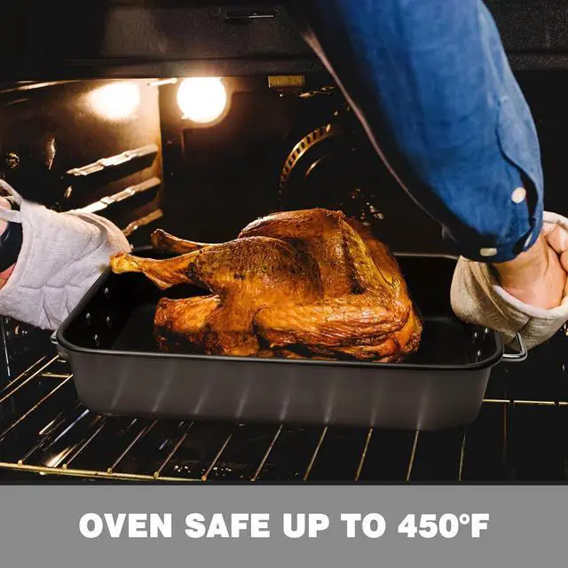 Alt view image 5 of 7 - Lasagna Pan, 15x10x3 Inch Baking Pan for Oven, Nonstick Roasting Pan with Handles, Deep Baking Dish for Brownie, Heavy Duty Rectangular Cake Pan