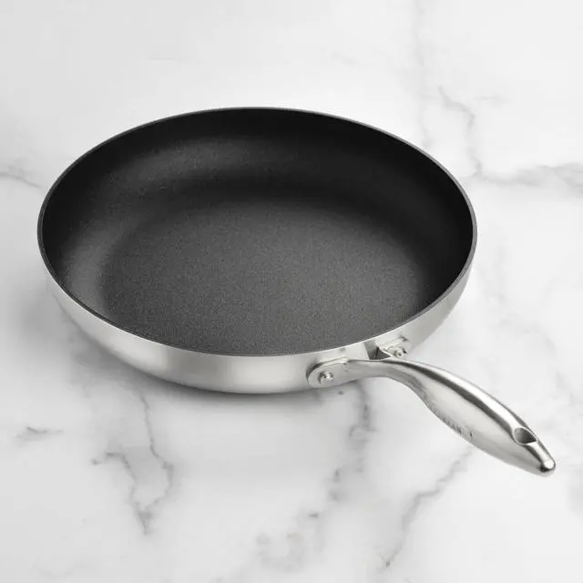 Alt view image 2 of 7 - Scanpan CX+ 11" Fry Pan - Stratanium Plus Nonstick - 5-ply Stainless Steel