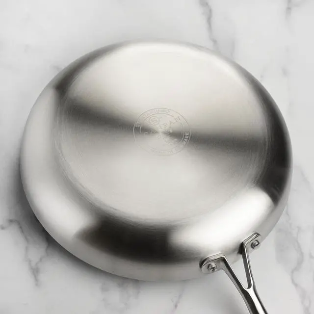 Alt view image 3 of 7 - Scanpan CX+ 11" Fry Pan - Stratanium Plus Nonstick - 5-ply Stainless Steel