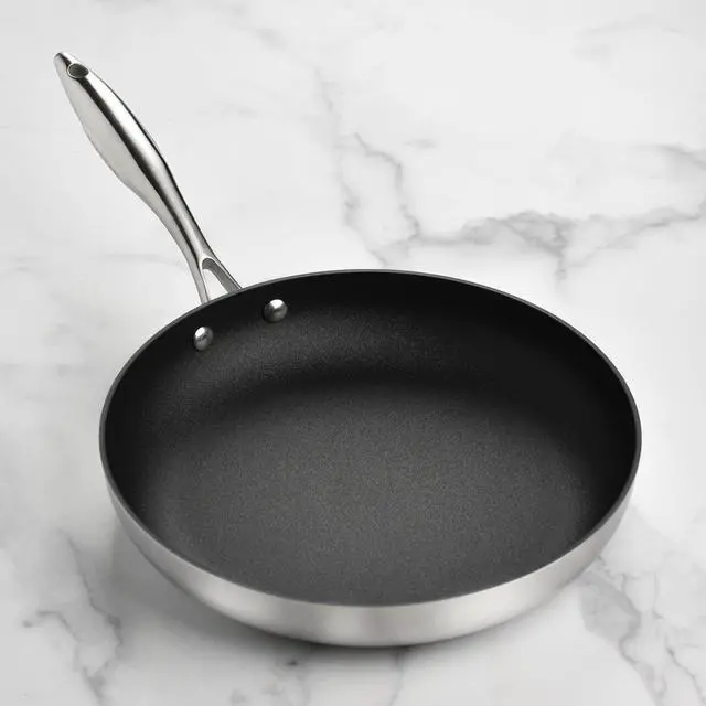 Alt view image 6 of 7 - Scanpan CX+ 11" Fry Pan - Stratanium Plus Nonstick - 5-ply Stainless Steel