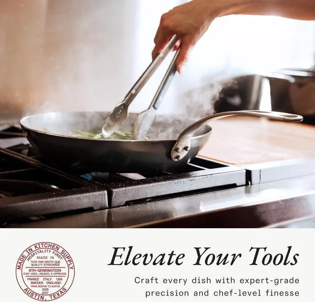 Alt view image 6 of 7 - Made In Cookware - Seasoned 10" Blue Carbon Steel Frying Pan - (Like Cast Iron, but Better) - Professional Cookware - Crafted in Sweden - Induction Compatible