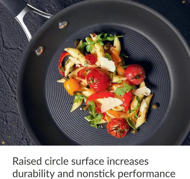 Alt view image 4 of 7 - Circulon Momentum Stainless Steel Nonstick Cookware Set with Glass Lids, 11-Piece Pot and Pan Set, Stainless Steel