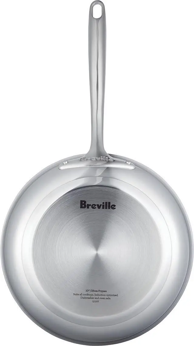 Alt view image 2 of 7 - Breville Thermal Pro Stainless Steel Frying Pan / Fry Pan / Stainless Steel Skillet - 10 Inch, Silver