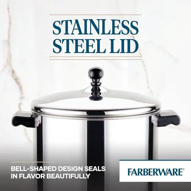 Alt view image 6 of 6 - Farberware Classic Stainless Steel 8-Quart Stockpot with Lid, Stainless Steel Pot with Lid, Silver