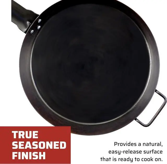 Alt view image 3 of 6 - Camp Chef Lumberjack Skillet - Large, Non-Stick Skillet Pan - Perfect for Camping & Outdoor Cooking - 20"