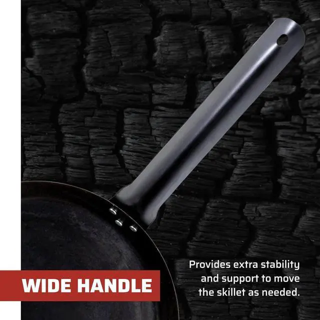 Alt view image 5 of 6 - Camp Chef Lumberjack Skillet - Large, Non-Stick Skillet Pan - Perfect for Camping & Outdoor Cooking - 20"