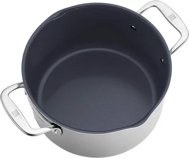 Alt view image 3 of 7 - ZWILLING Clad CFX 6-qt Stainless Steel Ceramic Nonstick Dutch Oven