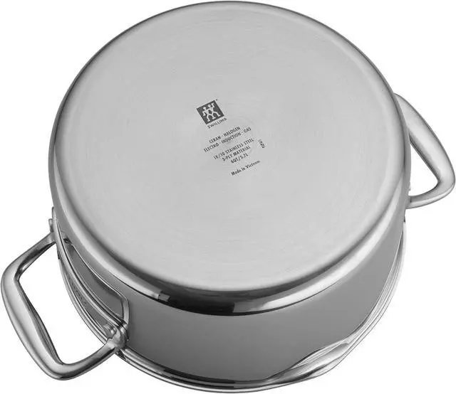 Alt view image 4 of 7 - ZWILLING Clad CFX 6-qt Stainless Steel Ceramic Nonstick Dutch Oven