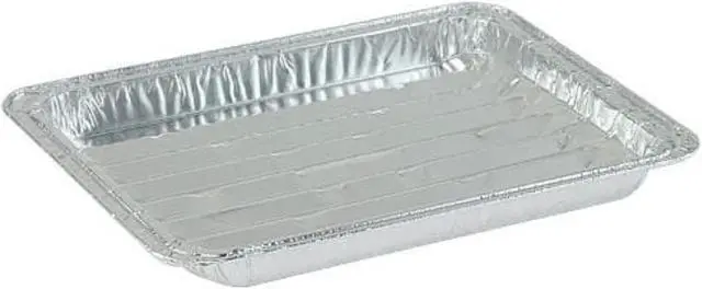 Alt view image 5 of 5 - Disposable Small Aluminum Broiler Pan - 8.75" x 6.25" (100)