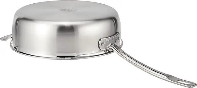 Alt view image 4 of 7 - Cuisinart MCP33-24HN MultiClad Pro Stainless 3-1/2-Quart Saute with Helper and Cover Skillet, 3.5-Quart, Sauté Pan w/Helper & Cover