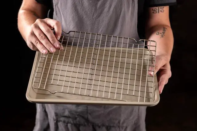 Alt view image 3 of 7 - Certified Angus Beef Roasting Pan with Wire Rack  Heavy-Duty Non-Stick Perfect for Reverse Searing