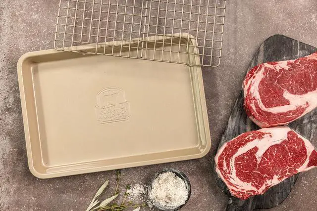 Alt view image 6 of 7 - Certified Angus Beef Roasting Pan with Wire Rack  Heavy-Duty Non-Stick Perfect for Reverse Searing
