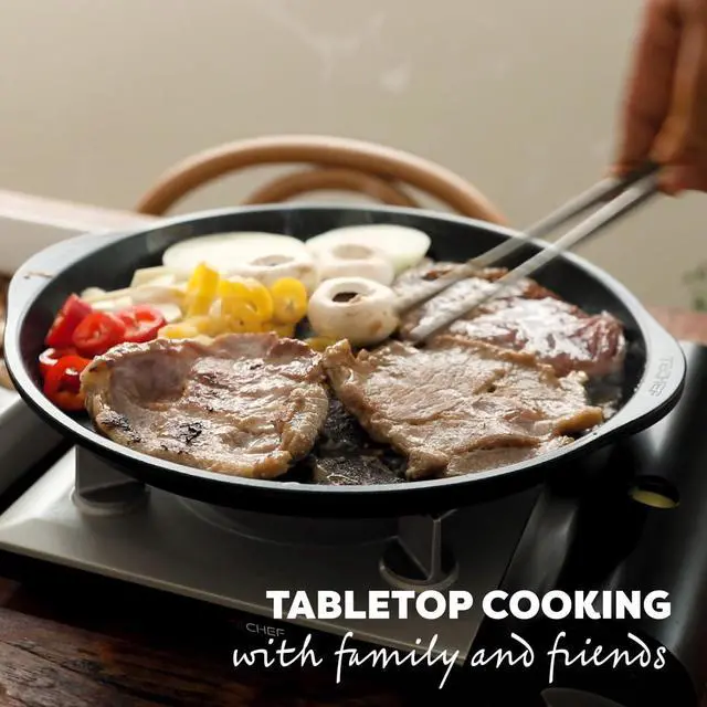 Alt view image 2 of 7 - TECHEF - Stovetop Korean BBQ Non-Stick Grill Pan, Made in Korea (Purple)