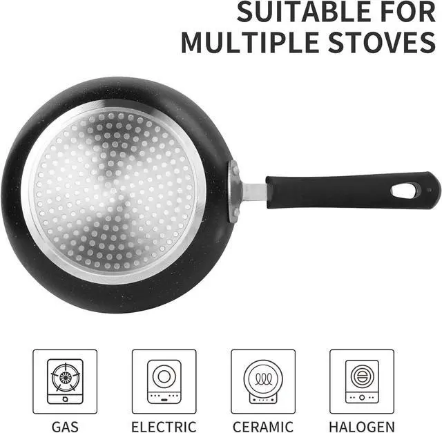 Alt view image 5 of 7 - Nonstick Frying Pan Set-3-Pieces Skillet Set Induction Compatible,8 Inch,9.5 Inch and 11 Inch