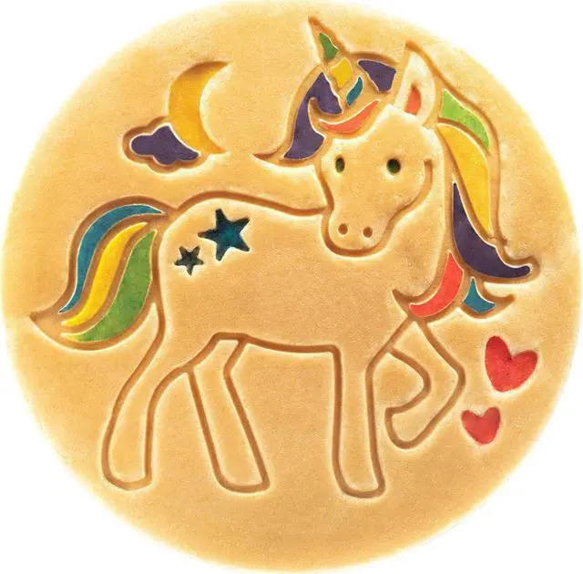 Alt view image 6 of 7 - CucinaPro Large 10" Unicorn Pancake Pan - Nonstick Skillet with Set of 6 Edible Food Markers for Decorating Pancakes, Aluminum, Electric and Gas Stovetop Compatible