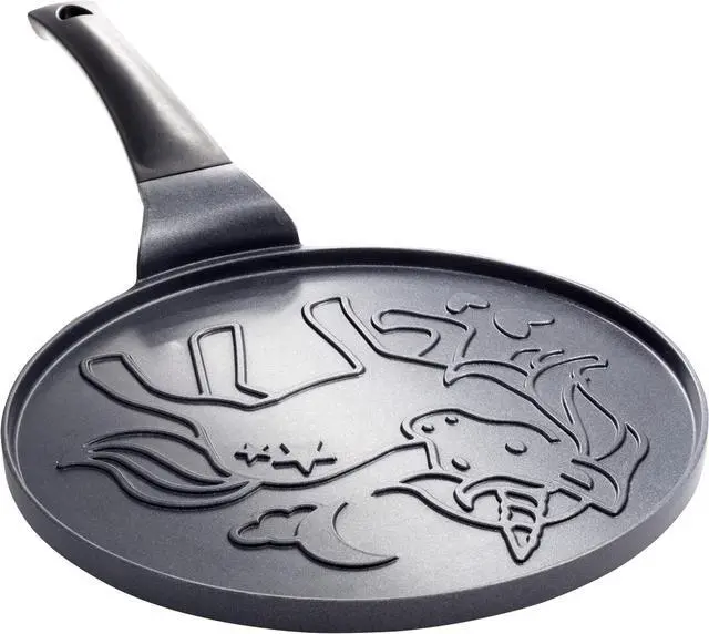 Alt view image 7 of 7 - CucinaPro Large 10" Unicorn Pancake Pan - Nonstick Skillet with Set of 6 Edible Food Markers for Decorating Pancakes, Aluminum, Electric and Gas Stovetop Compatible