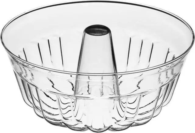 Main image of Simax Clear Glass Fluted Bundt Cake Pan | Heat, Cold, and Shock Proof, 2.1 Quart (8.4 Cups), Made in Europe, Great for Ring Cakes, Puddings, Desserts, Monkey Bread, and More, Dishwasher Safe