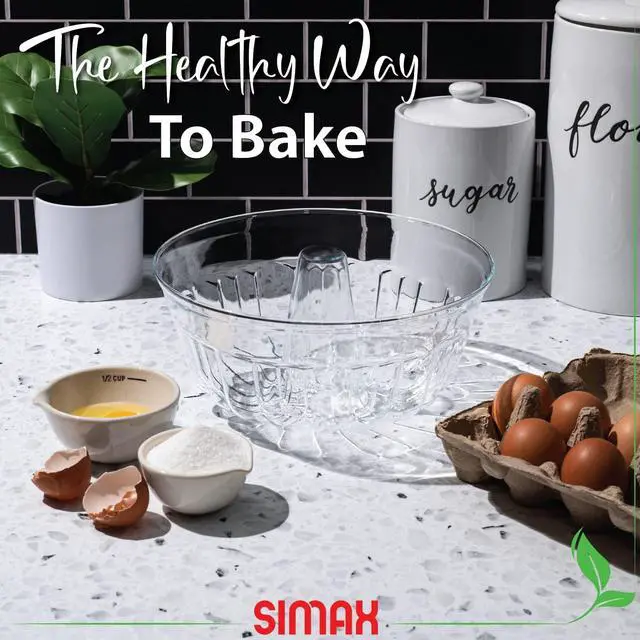 Alt view image 4 of 7 - Simax Clear Glass Fluted Bundt Cake Pan | Heat, Cold, and Shock Proof, 2.1 Quart (8.4 Cups), Made in Europe, Great for Ring Cakes, Puddings, Desserts, Monkey Bread, and More, Dishwasher Safe