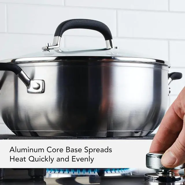 Alt view image 3 of 7 - KitchenAid Casserole with Lid, 4 Quart, Brushed Stainless Steel