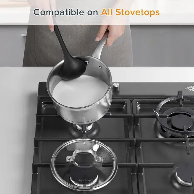 Alt view image 4 of 7 - Duxtop 17PC Professional Stainless Steel Induction Cookware Set, Stainless Steel Ceramic Nonstick Pan Set, Impact-bonded Technology, FUSION Titanium Reinforced Ceramic Coating, Brown